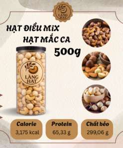 Hạt Điều Mix Hạt Mắc Ca 500g