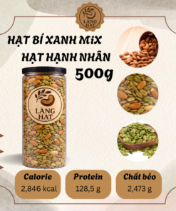 Hạt Bí Xanh Mix Hạt Hạnh Nhân 500g
