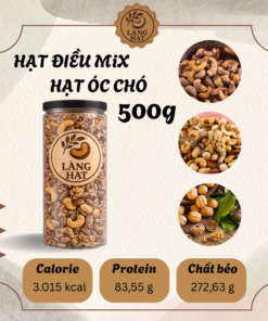 Hạt Điều Mix Hạt Óc Chó 500g